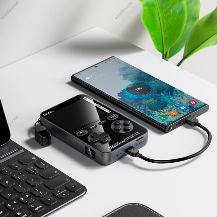 Повербанк портативний акумулятор Power Bank Hoco Q47 Shine with game console 20W 10000 mAh Black