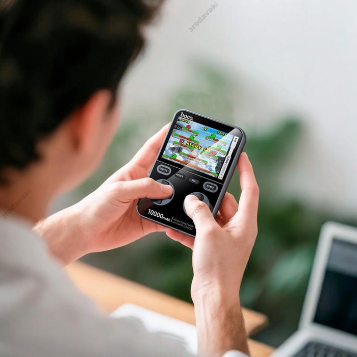 Повербанк портативний акумулятор Power Bank Hoco Q47 Shine with game console 20W 10000 mAh Black