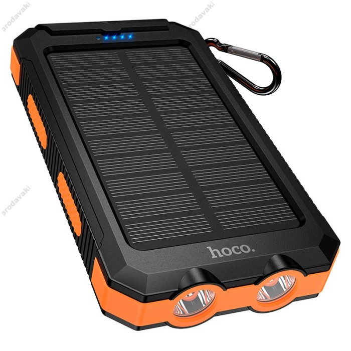 Повербанк портативний акумулятор Power bank Hoco J164 Platinum solar 8000 mAh Black