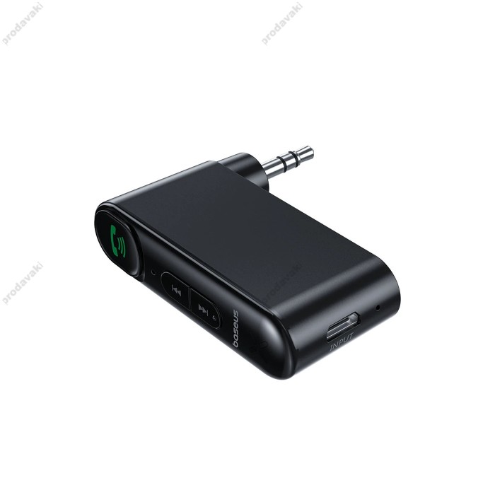 Автомобільний Bluetooth адаптер Baseus AUX MP3 WAV авто магнітоли BSBA-02 Black