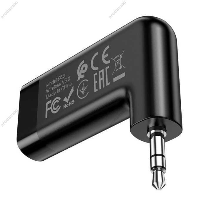 Автомобільний Bluetooth адаптер Hoco E53 Dawn sound авто магнітоли AUX MP3 WAV BT 5.0 Black