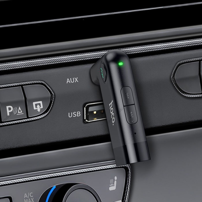 Автомобільний Bluetooth адаптер Hoco E53 Dawn sound авто магнітоли AUX MP3 WAV BT 5.0 Black