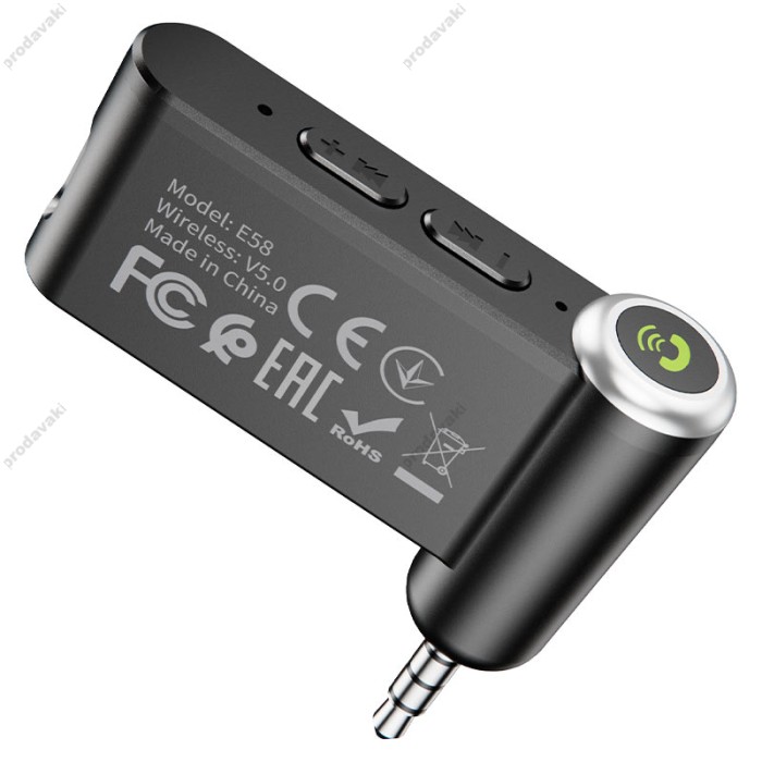 Автомобільний Bluetooth адаптер Hoco E58 Dawn sound AUX MP3 WAV BT 5.0 авто магнітоли Black