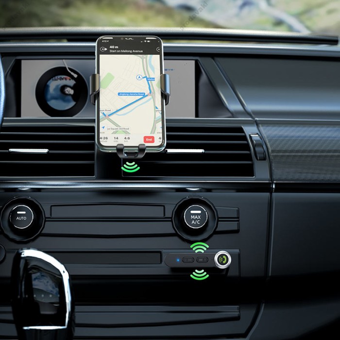 Автомобільний Bluetooth адаптер Hoco E58 Dawn sound AUX MP3 WAV BT 5.0 авто магнітоли Black