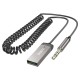 Автомобільний Bluetooth адаптер Hoco E78 Benefit car AUX BT receiver with cable BT5.3 1.2m Black