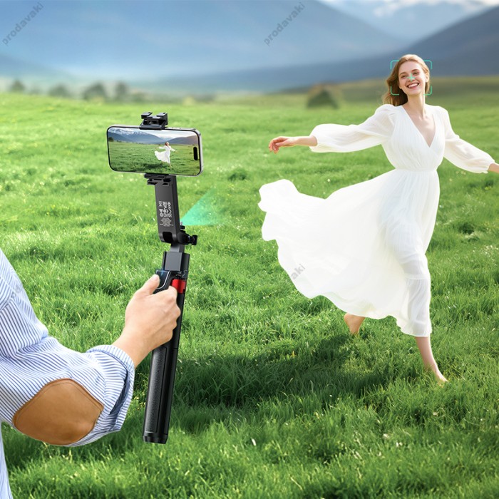 Монопод-трипод HOCO DYY04 Star smart face tracking AI gimbal 1.8m Black