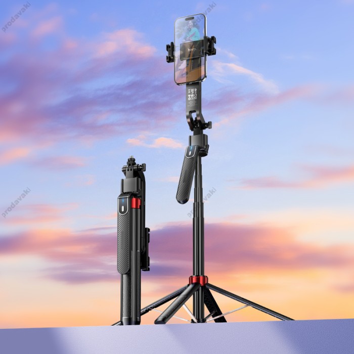 Монопод-трипод HOCO DYY04 Star smart face tracking AI gimbal 1.8m Black
