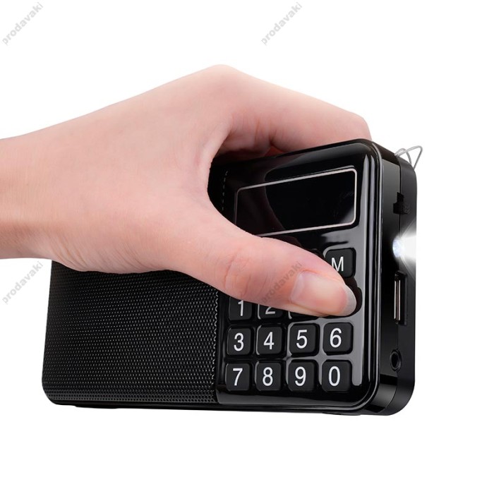 Портативний радіоприймач HOCO HI50 Portable radio AM/FM USB/TF/BT5.3 5W Black