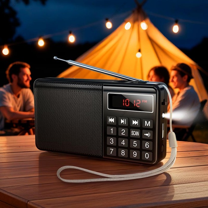 Портативний радіоприймач HOCO HI50 Portable radio AM/FM USB/TF/BT5.3 5W Black