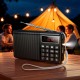 Портативний радіоприймач HOCO HI50 Portable radio AM/FM USB/TF/BT5.3 5W Black