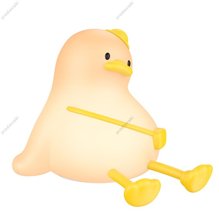Нічний світильник HOCO HX16 Silicone duck lamp 7h White