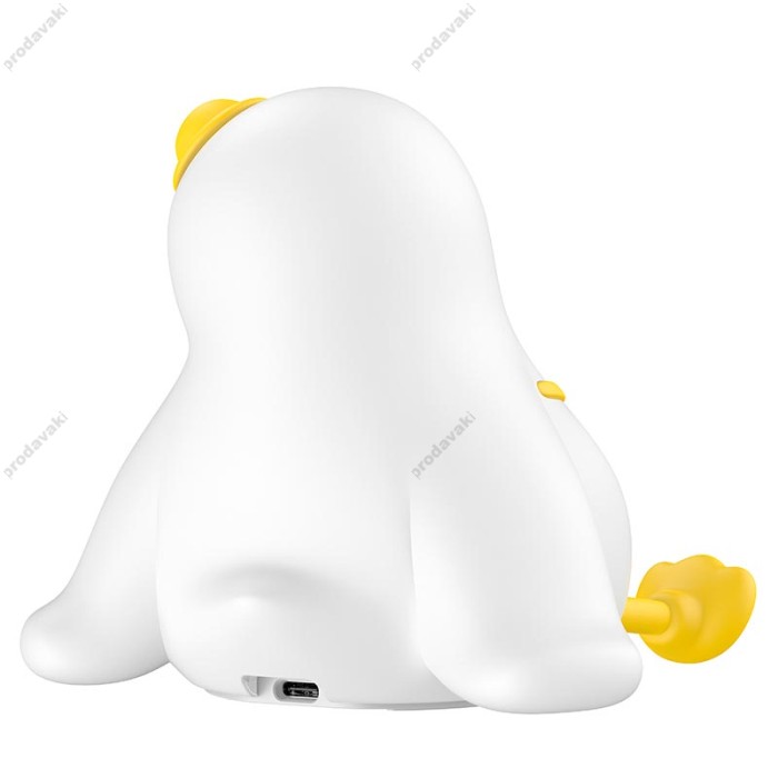 Нічний світильник HOCO HX16 Silicone duck lamp 7h White