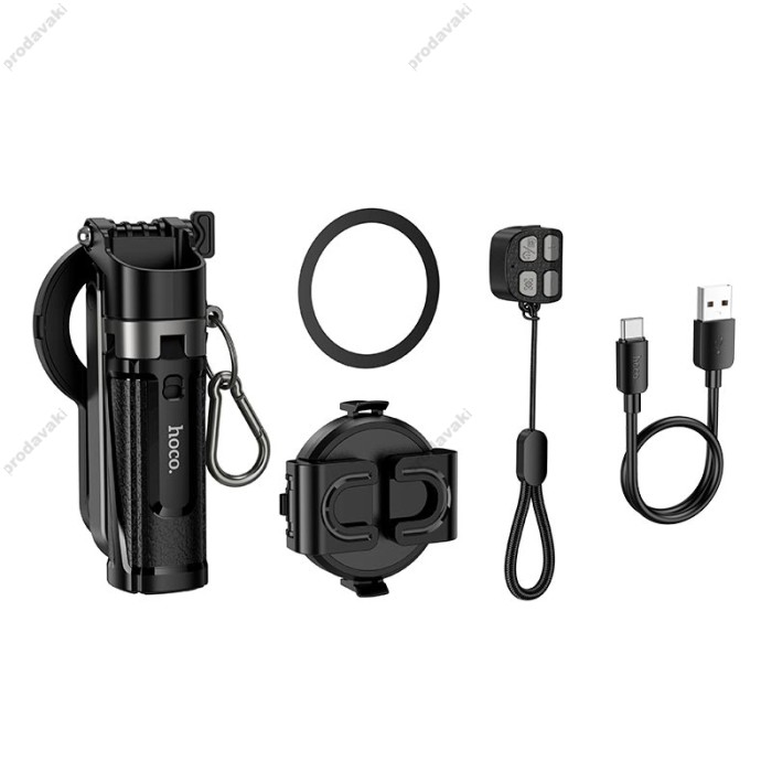 Монопод-трипод HOCO K27 Pro Magic portable mini live broadcast stand 0.48m Black