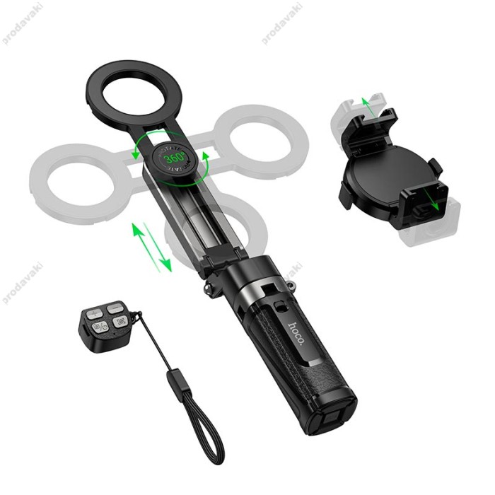 Монопод-трипод HOCO K27 Pro Magic portable mini live broadcast stand 0.48m Black