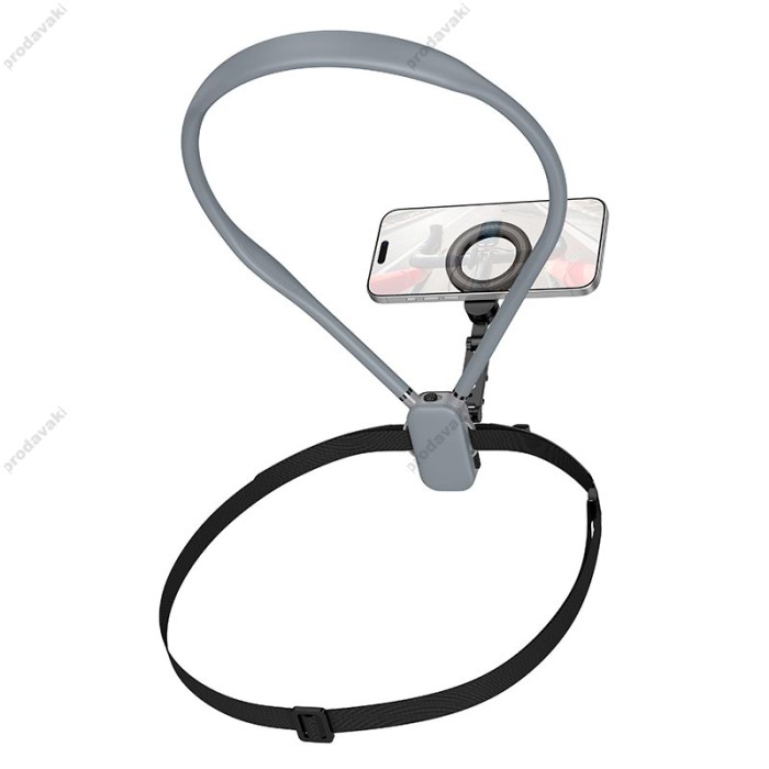 Тримач на шию HOCO K31 Campo magnetic neck-hanging holder 4.5-7" Black-grey