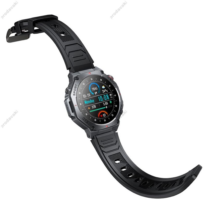 Смарт-годинник HOCO Y37 AMOLED GPS call version Black