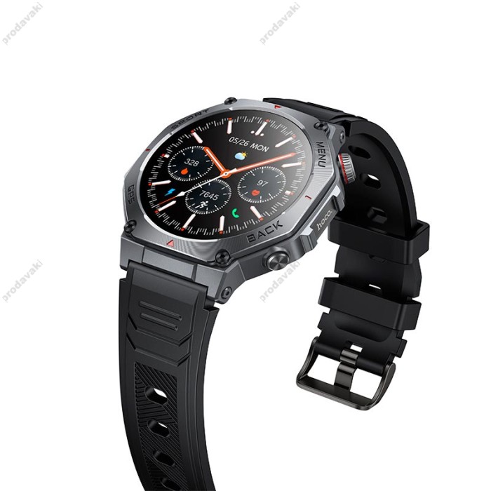 Смарт-годинник HOCO Y37 AMOLED GPS call version Black