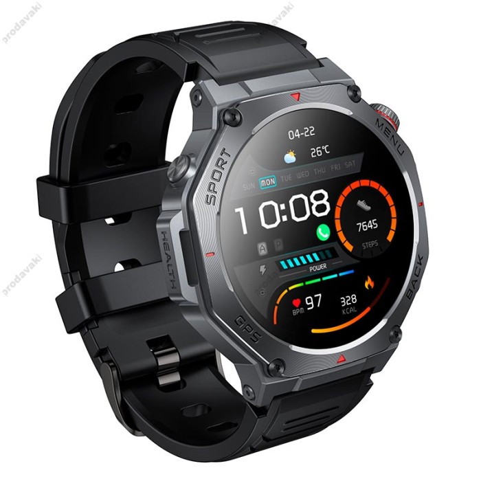 Смарт-годинник HOCO Y37 AMOLED GPS call version Black