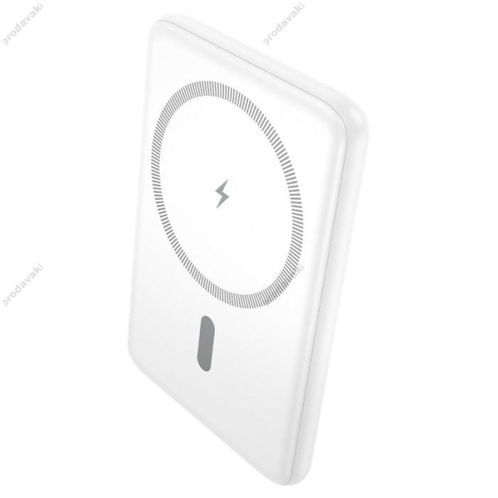 Повербанк портативний акумулятор Power bank Hoco J140A Tony MagSafe магнітний 20W 5000 mAh White