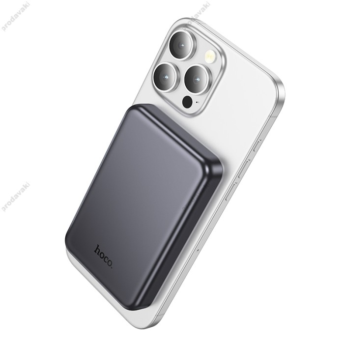 Повербанк портативний акумулятор Power bank Hoco J160 magnetic 5000 mAh Metal Gray