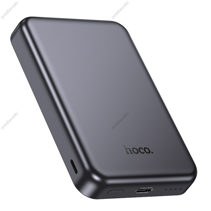 Повербанк портативний акумулятор Power bank Hoco J160 magnetic 5000 mAh Metal Gray