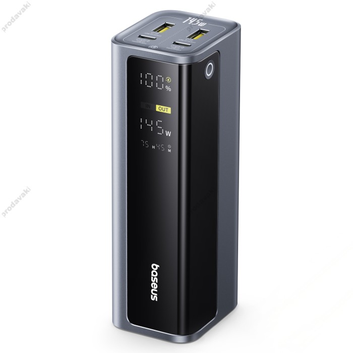 Повербанк портативний акумулятор Power bank Baseus EnerGeek GP12 20800 mAh 145W Grey P10082109813-00