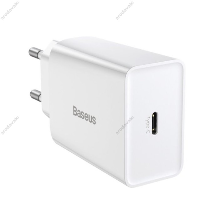 Мережевий зарядний пристрій Baseus Speed Mini Quick Charger 20W White CCFS-SN02