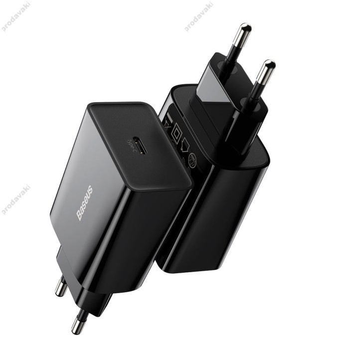 Мережевий зарядний пристрій Baseus Speed Mini Quick Charger 20W Black CCFS-SN01