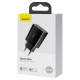 Мережевий зарядний пристрій Baseus Speed Mini Quick Charger 20W Black CCFS-SN01