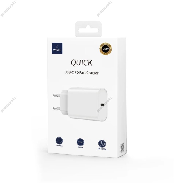 Мережевий зарядний пристрій WiWU Wi-U001 Quick Series Type-C 20W White