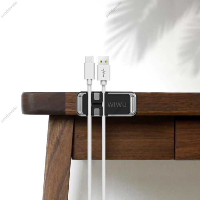 Органайзер для кабеля WIWU CH011 Car Data Cable Organizer Magnetic Bracket Black