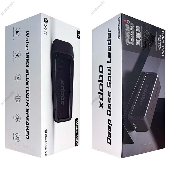 Портативна колонка Bluetooth Xdobo 1983 MAX IPX5 BT5.3 TWS 120W Black