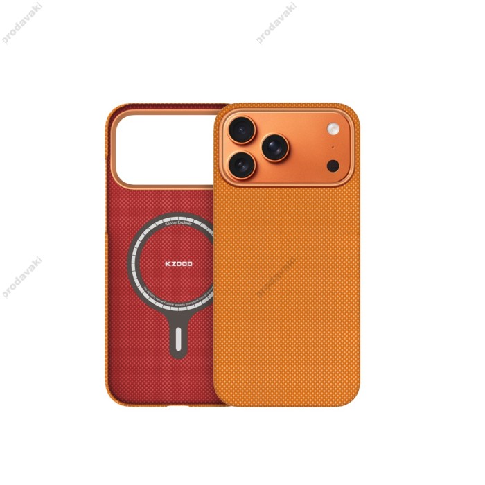 Чохол K-DOO Kevlar Explorer case with MagSafe для iPhone 17 Pro Bright orange