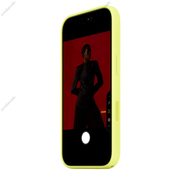 Чохол Silicone with MagSafe для iPhone 17 Pro Max Neon yellow