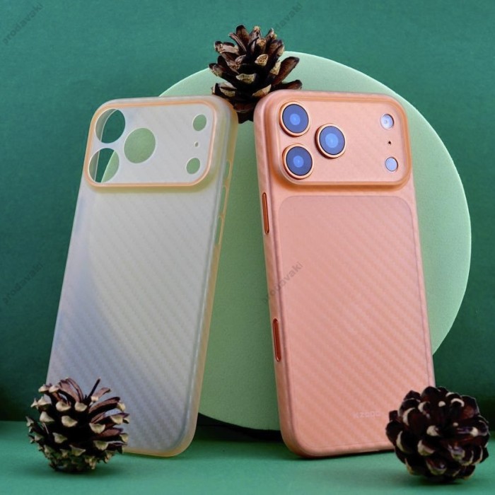 Карбоновий чохол K-Doo Air Carbon для iPhone 18 Pro Max Titanium grey