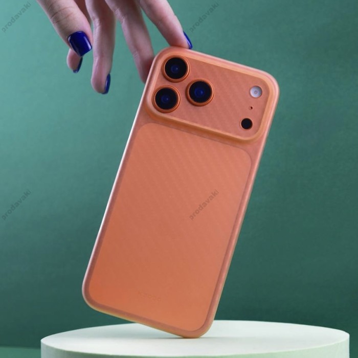 Карбоновий чохол K-Doo Air Carbon для iPhone 18 Pro Max Titanium grey