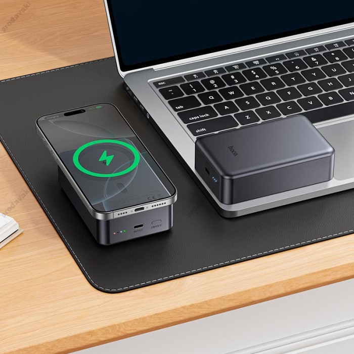 Повербанк портативний акумулятор Power bank Hoco J160B MagSafe magnetic PD 20W 20000 mAh Grey