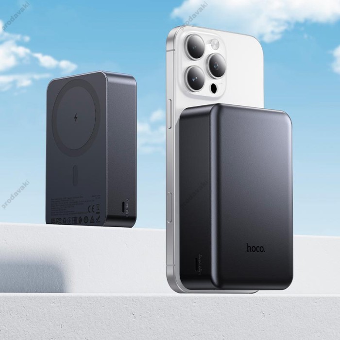 Повербанк портативний акумулятор Power bank Hoco J160B MagSafe magnetic PD 20W 20000 mAh Grey