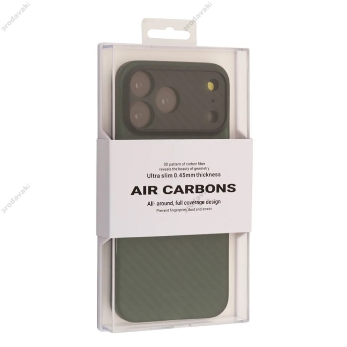 Карбоновий чохол K-Doo Air Carbon для iPhone 18 Pro Green