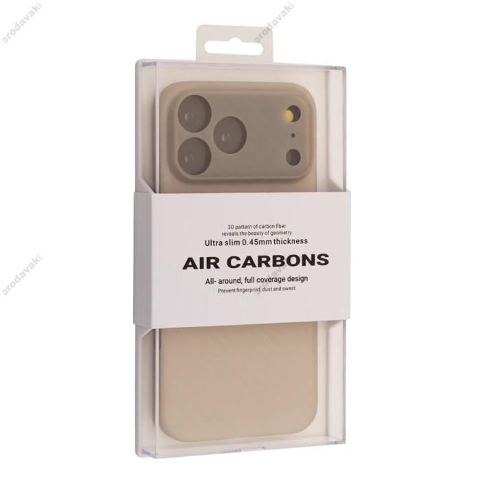Карбоновий чохол K-Doo Air Carbon для iPhone 18 Pro Max Titanium grey