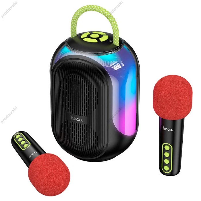 Портативна колонка Bluetooth HOCO DS68 Cool RGB BT speaker with 2 microphones 10W Black