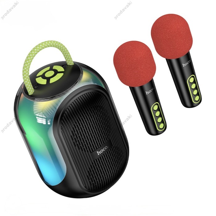 Портативна колонка Bluetooth HOCO DS68 Cool RGB BT speaker with 2 microphones 10W Black