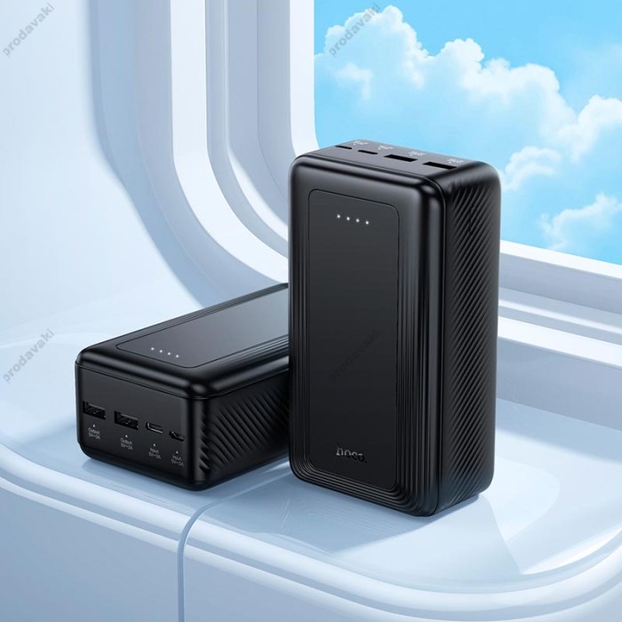 Повербанк портативний акумулятор Power bank Hoco J165B Honey fully compatible 22.5W 30000 mAh Black