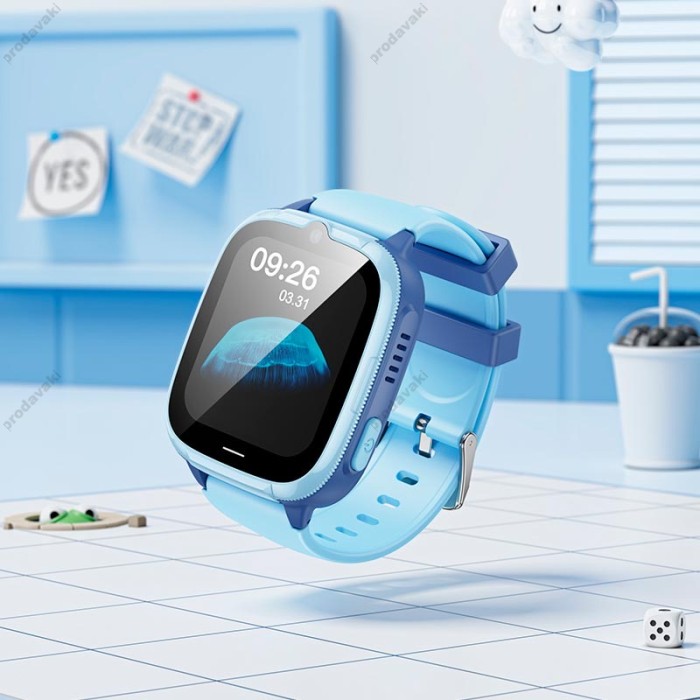 Дитячий смарт-годинник HOCO Y106 4G Call WiFi positionning children phone watch Blue