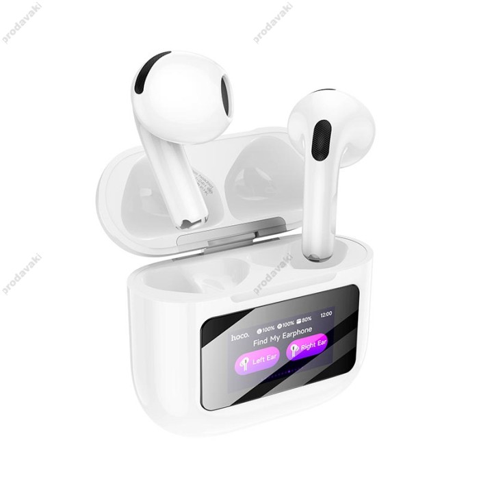 Бездротові навушники Bluetooth Hoco EW73 Randy true wireless with touch screen BT 5.4 White