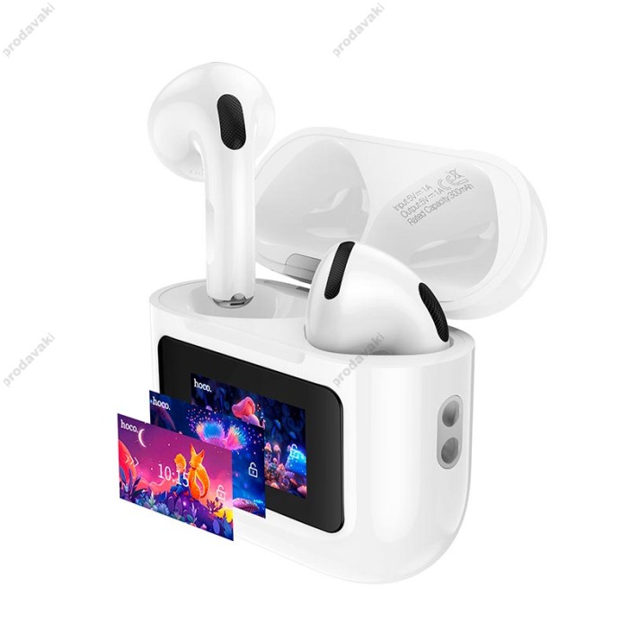 Бездротові навушники Bluetooth Hoco EW73 Randy true wireless with touch screen BT 5.4 White