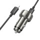 Автомобільний зарядний пристрій Hoco Z50 Leader Type-C to Lightning 3A 48W Metal-Grey