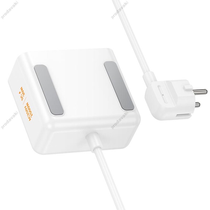 Подовжувач мережі фільтр HOCO AC27 Descanso 2-socket PD 2500W 2m White