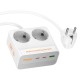 Подовжувач мережі фільтр HOCO AC27 Descanso 2-socket PD 2500W 2m White