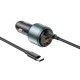 Автомобільний зарядний пристрій HOCO NZ9 Galloper three-port Type-C cable 5A 95W Black
